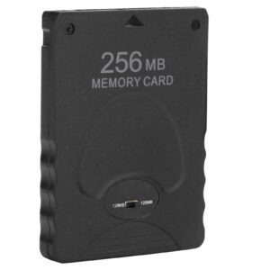 CCYLEZ 256MB Memory Card, Portable High Speed Game Memory Card 256MB Accessory for PS2 Game Data Console(Black)