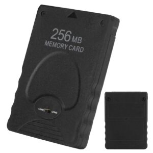 CCYLEZ 256MB Memory Card, Portable High Speed Game Memory Card 256MB Accessory for PS2 Game Data Console(Black)