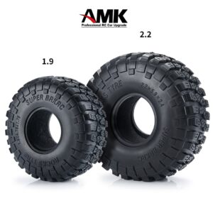 4pcs RC Crawler Tyre 1.9inch Rubber Tyres with Foam Inserts 52x120mm for 1/10 RC Crawler Car A-xial Wraith 90018 90048 RR10 SCX10 D90 T-raxxas TRX4 Wheel Tires