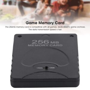 CCYLEZ 256MB Memory Card, Portable High Speed Game Memory Card 256MB Accessory for PS2 Game Data Console(Black)