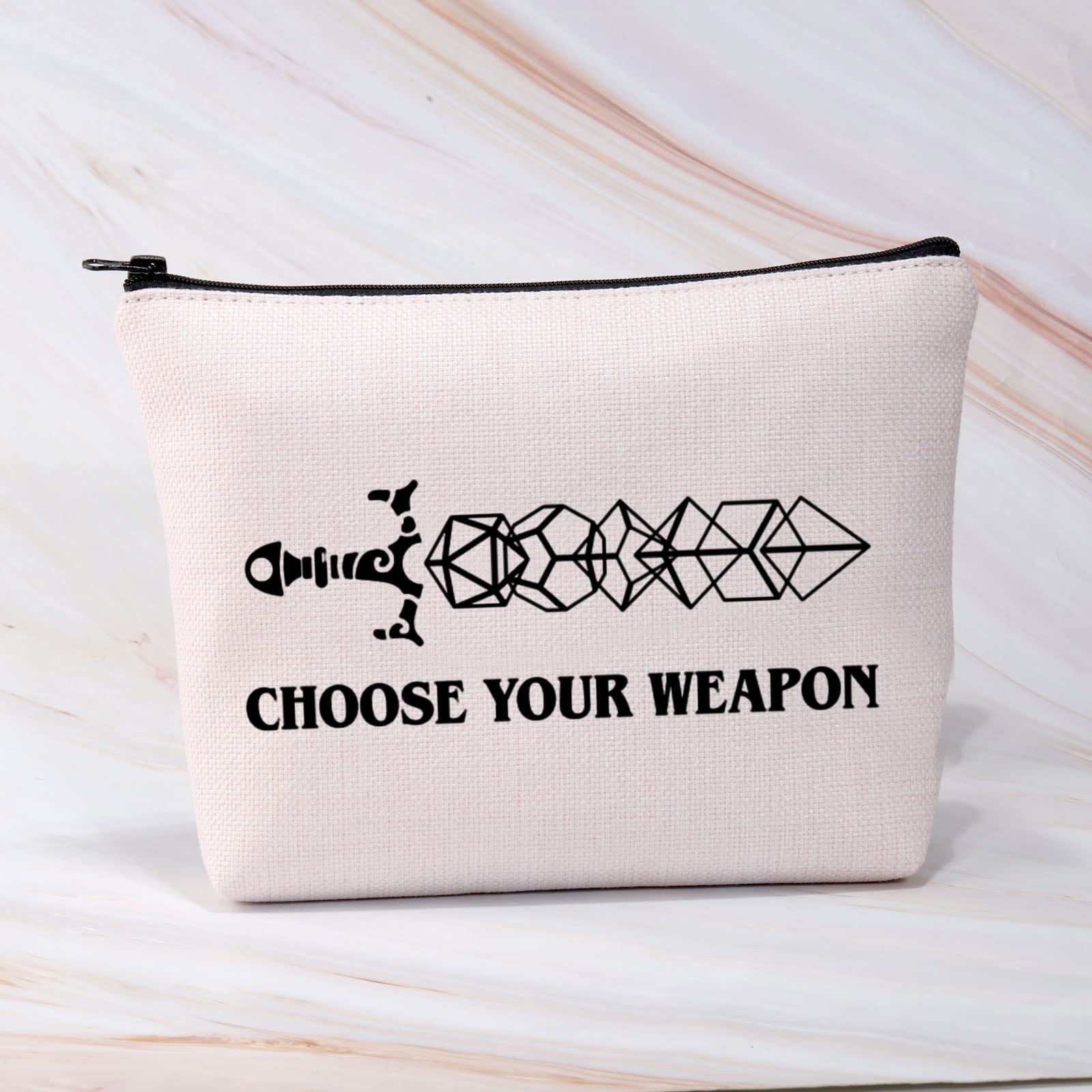 BDPWSS Choose Your Weapon D&D Gamer Makeup Bag Dragons D20 RPG Gaming Gift Dungeons Tabletop Role Playing Gamer Gift (Choose your dice)