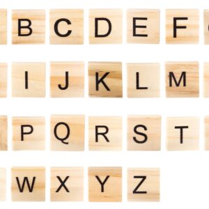 400 PCS Wood Scrabble Tiles DIY Wooden Scrabble Letters for Spelling Wood Tile Game