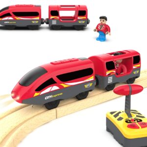 Train Track Accessories Remote Control Train, Battery Operated Locomotive Train Toy for Toddlers Train Set, Powerful Engine Train Vehicle Fits All Major Brands Railway System (Battery Not Included)