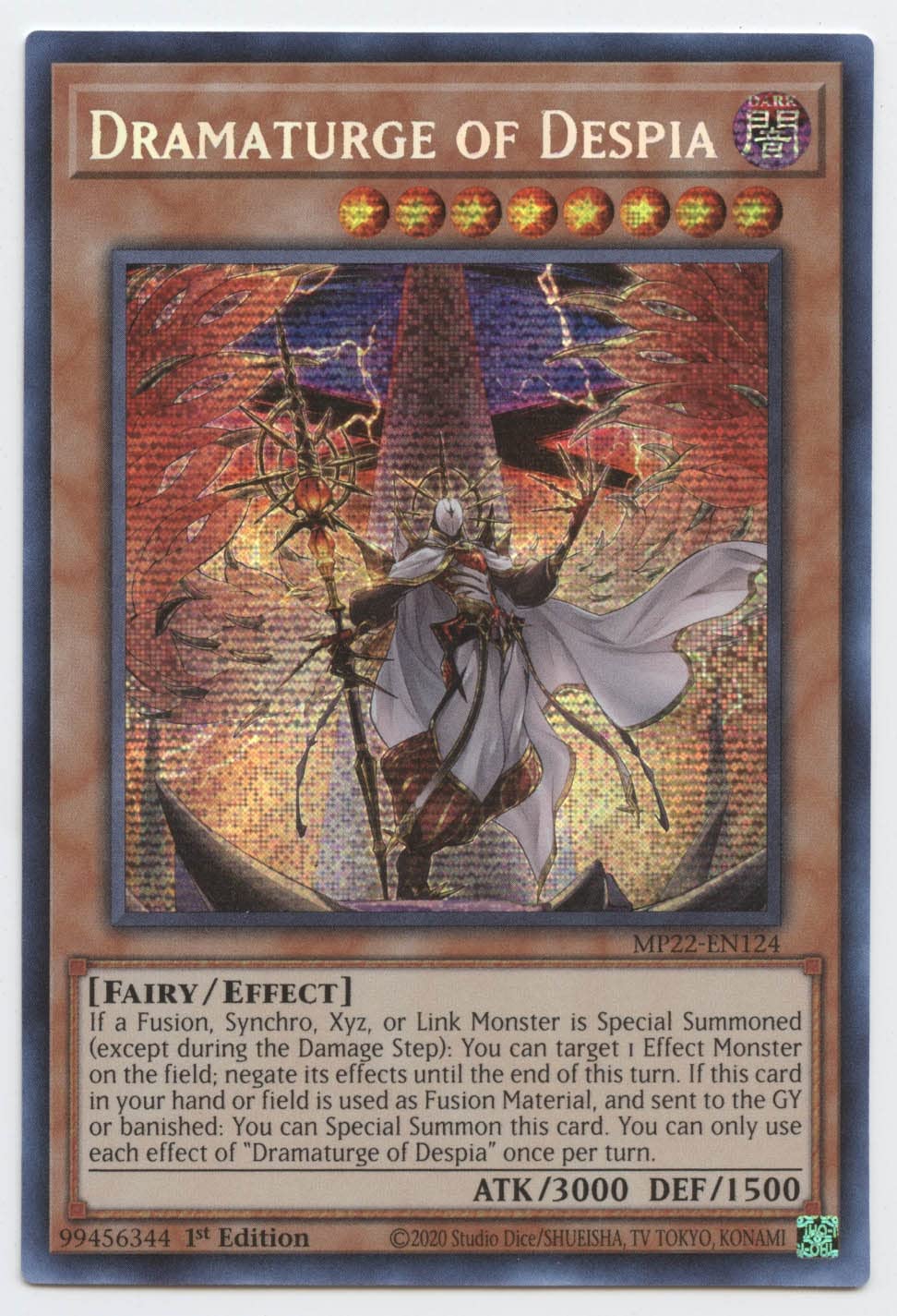 YU-GI-OH! Dramaturge of Despia - MP22-EN124 - Prismatic Secret Rare - 1st Edition