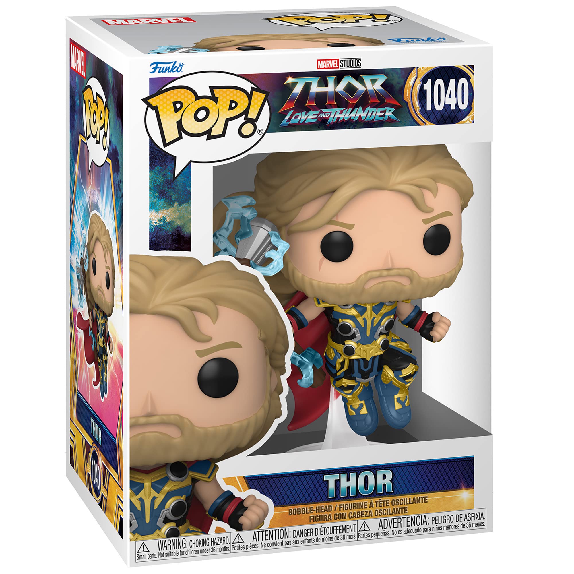 Funko POP Marvel: Marvel Studios' Thor: Love and Thunder- Thor and Mighty Thor, Figures Stand 3.75" Tall, Each Figure Comes Individually Packaged