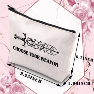 BDPWSS Choose Your Weapon D&D Gamer Makeup Bag Dragons D20 RPG Gaming Gift Dungeons Tabletop Role Playing Gamer Gift (Choose your dice)