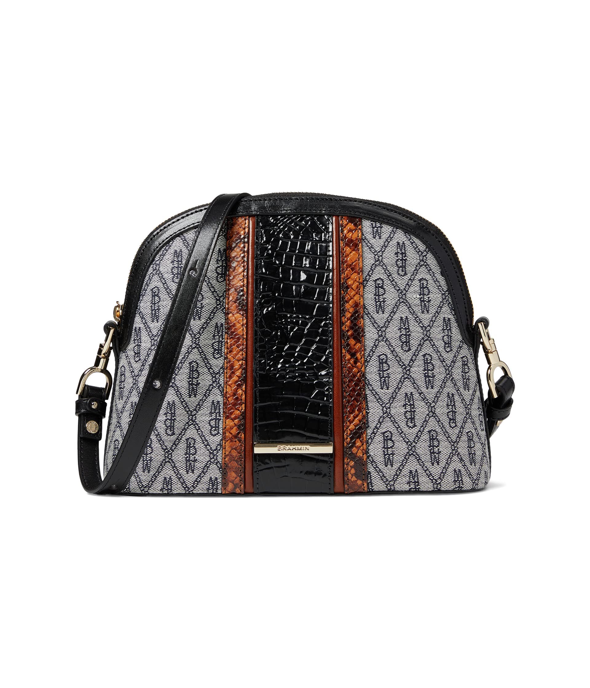 BRAHMIN Alexandria Small Georgina Crossbody Black One Size