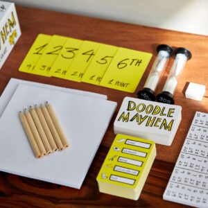 Doodle Mayhem: A Hilarous and Frantically Fast Drawing Game - Party Game - Family Games for Adults, Teens, Kids