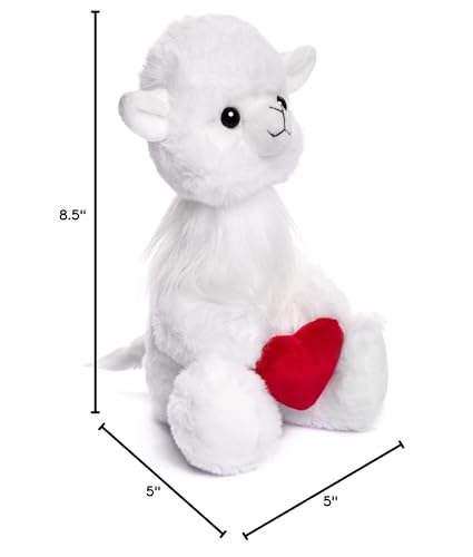 Laila and Lainey Valentine's Day Stuffed Animals - Heart Llama Alpaca, 8.5 Inches Tall, Valentines Plushies. Child Safety Certified, Suitable for All Ages - Perfect Valentines Stuffed Animal