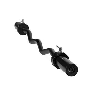 cap barbell olympic ez curl bar, black (new version), 47-inch (obis-47b)