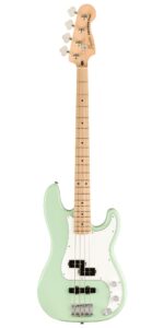 squier fsr affinity series precision bass, surf green, maple fingerboard