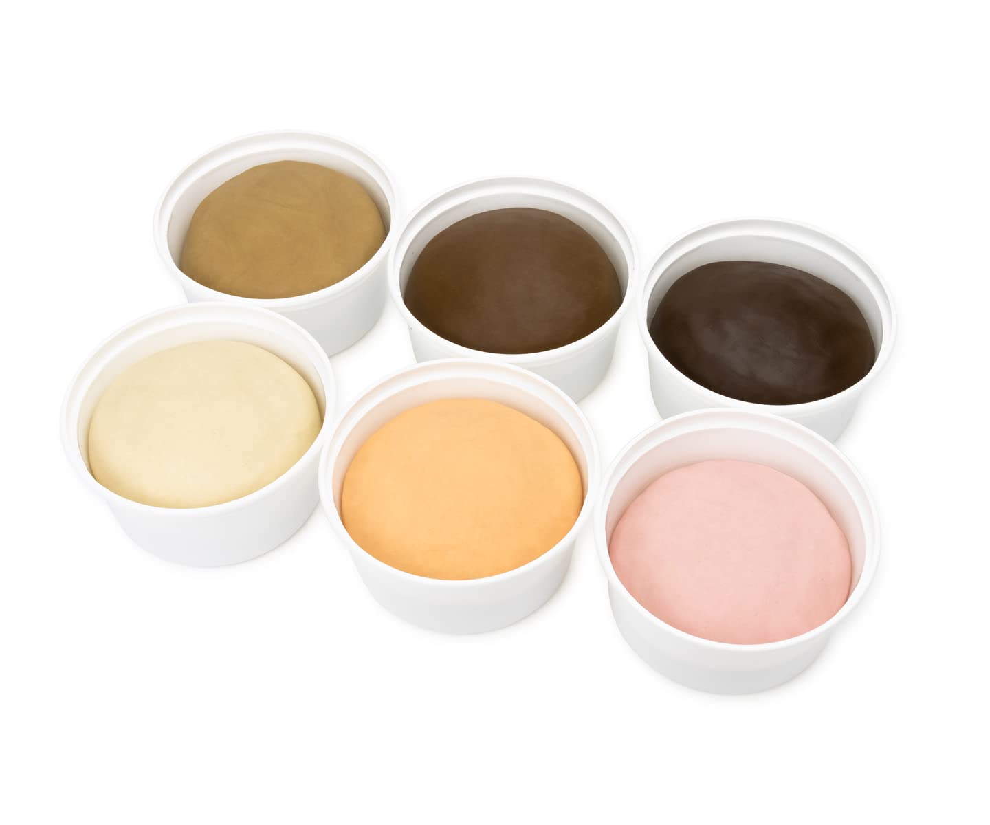 Hygloss Products Unscented Dazzlin' Dough Modeling Clay, Unscented, Safe & Non Toxic, 1 lb of 6 Various Skin Inspired Colors for Arts & Crafts, Multicultural Projects, Learn & Play (4716)