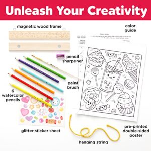 Faber-Castell Paint by Number Sweets - Kids Watercolor Paint by Number Craft for Ages 6-8+