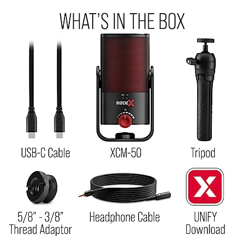 RØDE X XCM-50 Professional USB Condenser Microphone and Virtual Mixing Solution For Streamers and Gamers