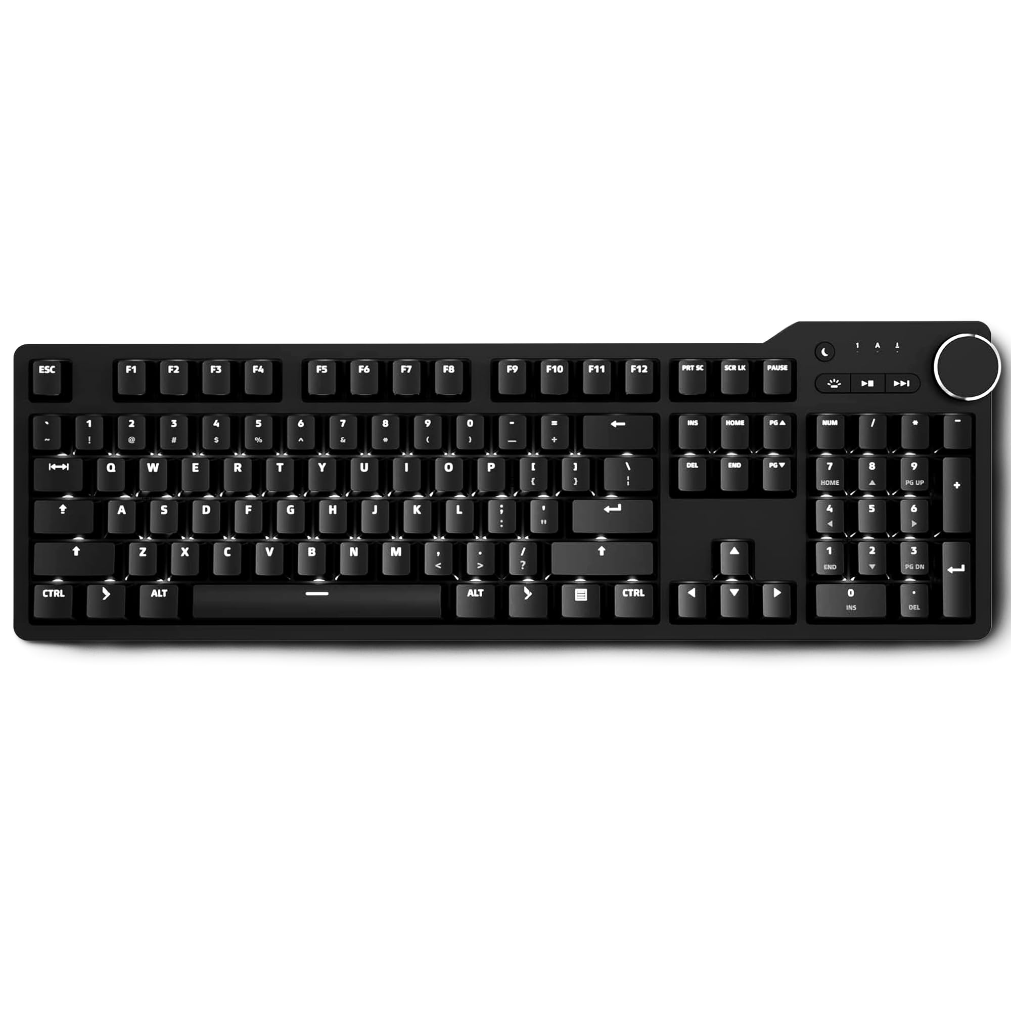 Das Keyboard 6 Professional Backlit Wired Mechanical Keyboard – Clicky Cherry MX Blue Switches, Shine-Through Keycaps, 2-Port USB C Hub, Media Controls, Durable Aluminum Enclosure, Volume Knob, NKRO