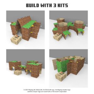 Minecraft Explorer Kit - Build Minecraft in The Real World - Endless Play for Ages 8 and Up - Build Forts, Mazes, Tunnels, and More - Durable, Reusable, and Made in USA (2 Pack)