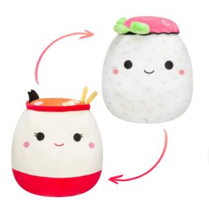 squishmallow 8” shun the sushi raisy the ramen flipamallow 2022 exclusive bnwt kellytoy flip a mallows