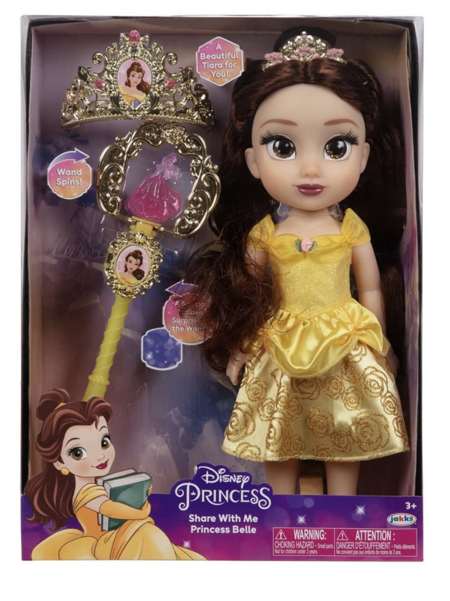 Disney Jakks Pacific Princess Share with Me Belle Toddler Doll with Child-Sized Accessories