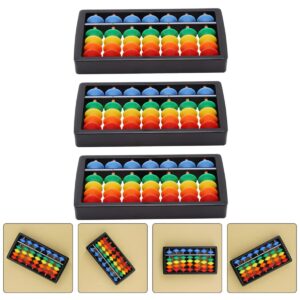 TOYANDONA 6pcs Preschool Rainbow Learning Chinese Bead Student Toys for Use Toy Number Classroom Tool Mental Math Plastic Arithmetic Abacus Children Educational Developmental