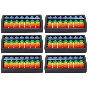 TOYANDONA 6pcs Preschool Rainbow Learning Chinese Bead Student Toys for Use Toy Number Classroom Tool Mental Math Plastic Arithmetic Abacus Children Educational Developmental