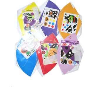 Halloween Party Hat Assorted 6 Count DIY Art Craft For Kids (A)