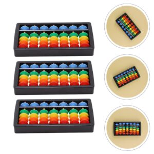 TOYANDONA 6pcs Preschool Rainbow Learning Chinese Bead Student Toys for Use Toy Number Classroom Tool Mental Math Plastic Arithmetic Abacus Children Educational Developmental