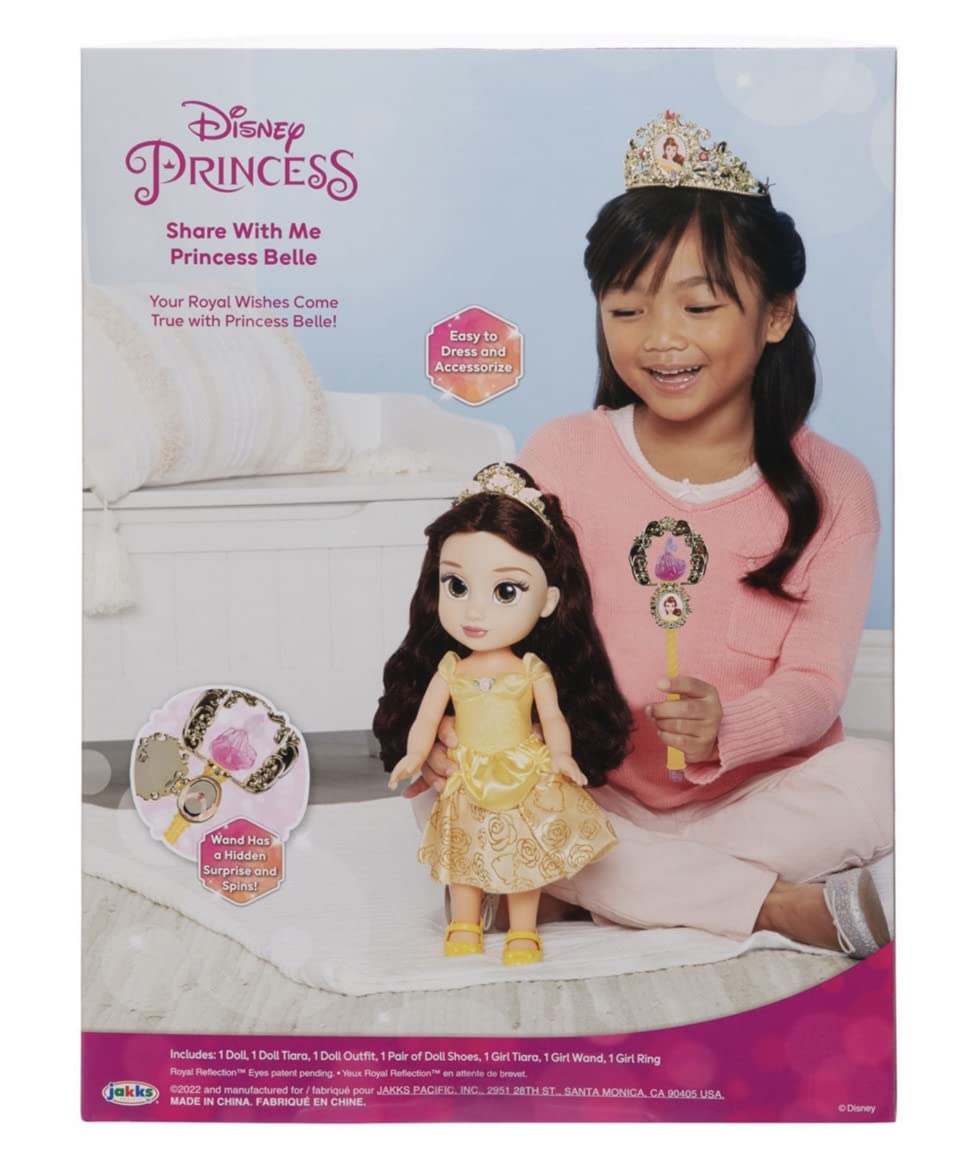 Disney Jakks Pacific Princess Share with Me Belle Toddler Doll with Child-Sized Accessories