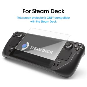 amFilm [2 Pack OneTouch Screen Protector Compatible with Steam Deck/Steam Deck OLED, Tempered Glass Designed for Steam Deck (7inch) 2021 & 2022 /Steam Deck OLED 2023 with Easy Installation Kit