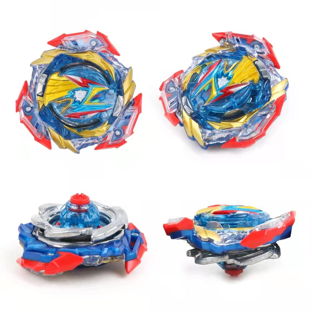 ASVEXKW Battling Tops Burst Toy Game Set Great Birthday Gift for Children Kids Boys Ages 6 8 10 12+ Battle Battling Tops Set 4 Spinning Tops 2 Launchers