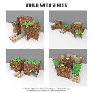 Minecraft Explorer Kit - Build Minecraft in The Real World - Endless Play for Ages 8 and Up - Build Forts, Mazes, Tunnels, and More - Durable, Reusable, and Made in USA (2 Pack)