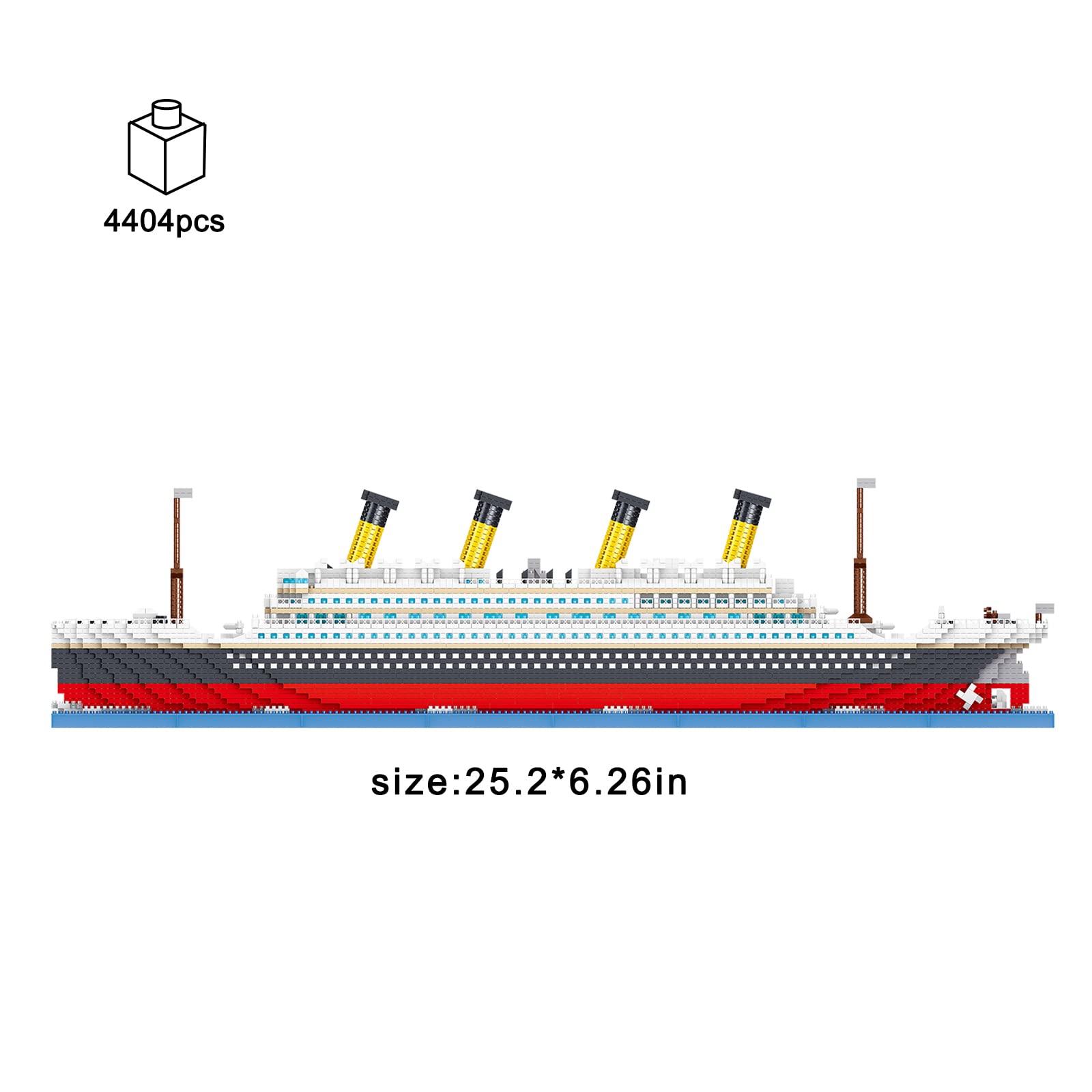 ELAICREE Titanic Ship Micro Mini Building Blocks Set, 4404 Pcs 3D Puzzle Sets DIY Educational Toys Gift for Adults and Kids…