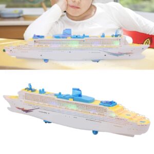 SUNGOOYUE Electric Music Ship Boat Toy, Highly Simulation Boat Toy with Lights Sound Effect for Children Funny Toy