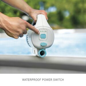 Intex ZR200 Rechargeable Cordless Swimming Pool and Spa Vacuum Cleaner  with Telescoping Handle and 2 Interchangeable Brush Heads