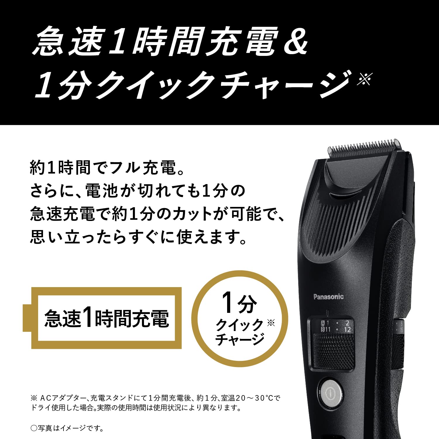 Panasonic ER-SC61-K [Hair Cutter Professional Grade] Black AC100V-240V Shipped from Japan Released in 2022