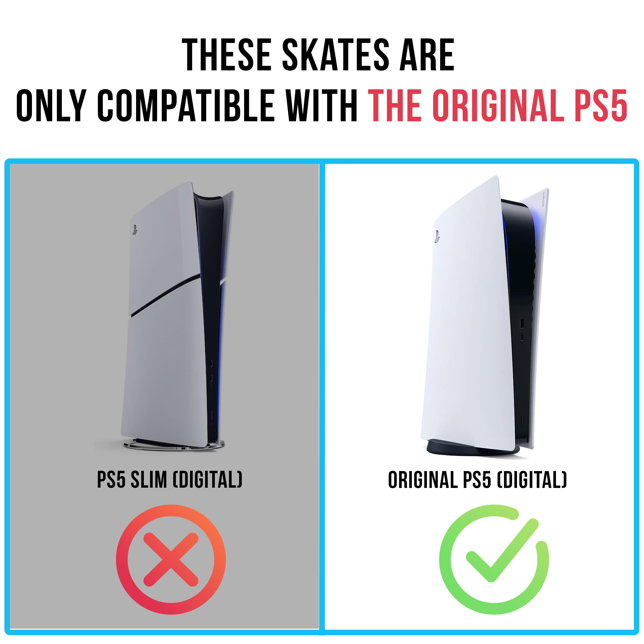 Glistco Skates - Horizontal Stand compatible with PS5 - Digital Edition (Galaxy Purple)