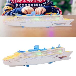 SUNGOOYUE Electric Music Ship Boat Toy, Highly Simulation Boat Toy with Lights Sound Effect for Children Funny Toy