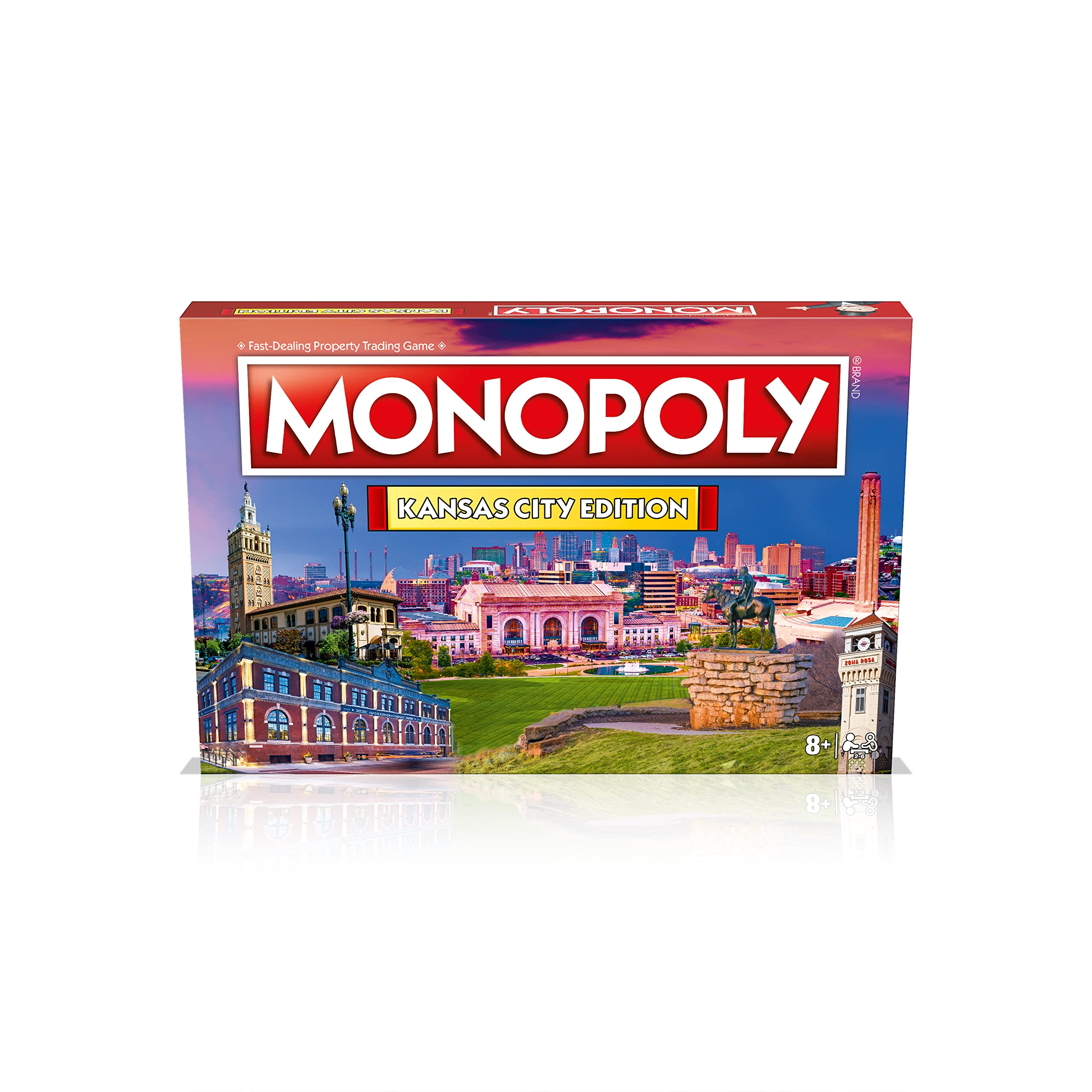 MONOPOLY Board Game - Kansas City Edition: 2-6 Players Family Board Games for Kids and Adults, Board Games for Kids 8 and up, for Kids and Adults, Ideal for Game Night