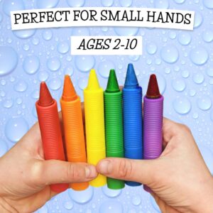 Billikins™ 12 Bath Crayons For Toddlers┃12 Color Crayons For Kids┃ Bath Tub Crayons┃Bath Crayons Non Toxic┃Bath Toys┃Crayones De Baño┃ Safe & Easy To Clean