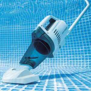 Intex ZR200 Rechargeable Cordless Swimming Pool and Spa Vacuum Cleaner  with Telescoping Handle and 2 Interchangeable Brush Heads