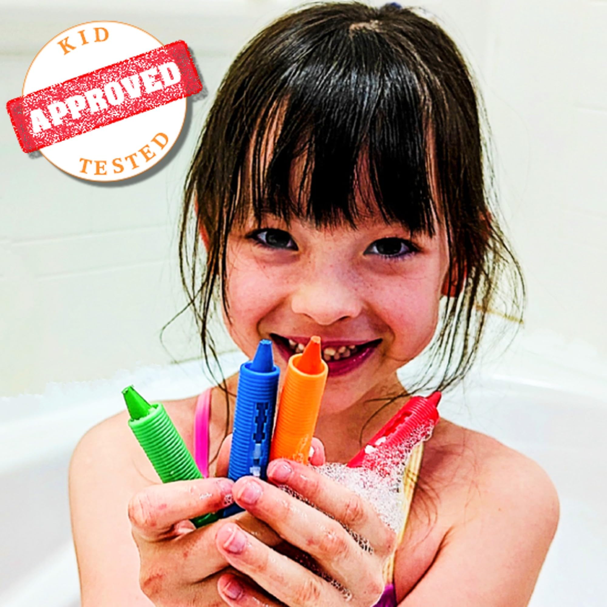 Billikins™ 12 Bath Crayons For Toddlers┃12 Color Crayons For Kids┃ Bath Tub Crayons┃Bath Crayons Non Toxic┃Bath Toys┃Crayones De Baño┃ Safe & Easy To Clean