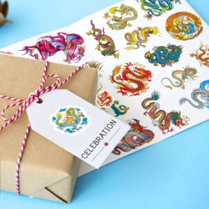 Ancient Dragon Stickers 455Counts Magical Fairy Cartoon Dragon Adhesive Sticker for Water Bottles Art Toys Crafts Kids Boys Toddlers Invitations Envelopes Party Gifts Bags Decor