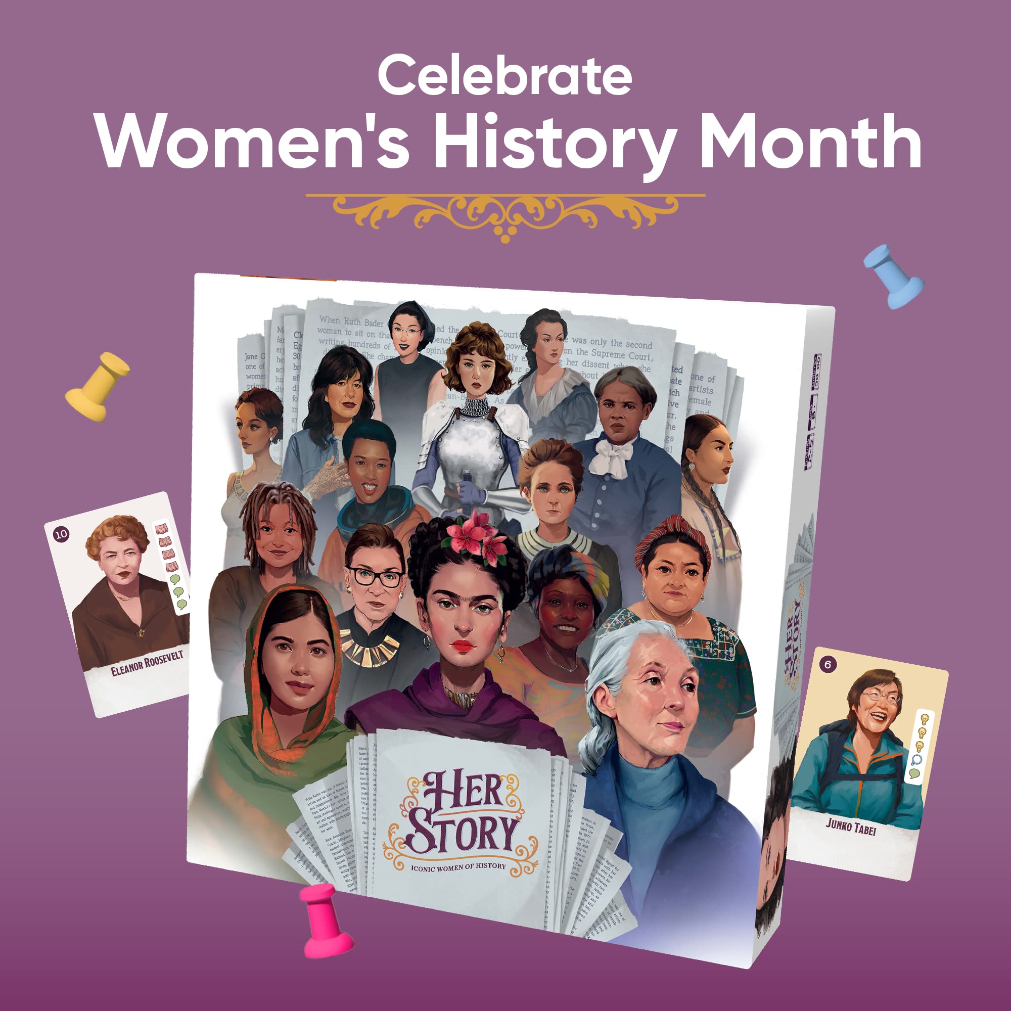 Herstory: The Board Game of Remarkable Women for Family Game Night | Ages 8 & Up