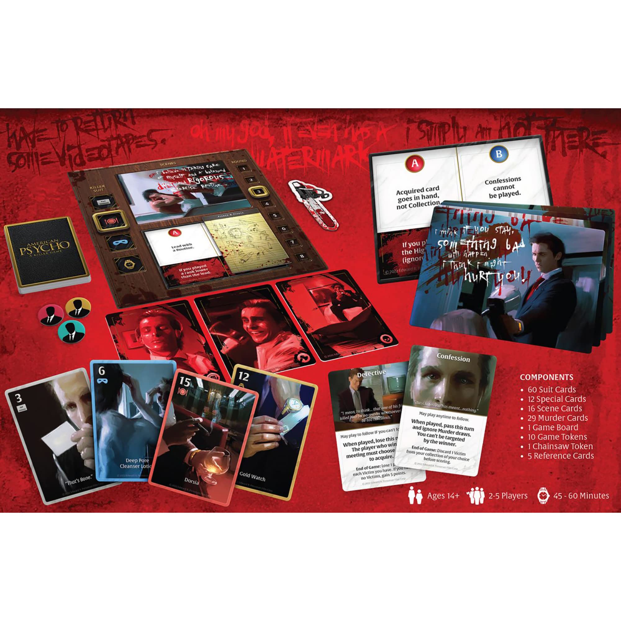 Renegade Game Studios American Psycho: A Killer Game - A Trick Taking Game, Ages 14+, 2-5 Players, 45-60 Min