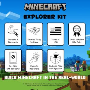 Minecraft Explorer Kit - Build Minecraft in The Real World - Endless Play for Ages 8 and Up - Build Forts, Mazes, Tunnels, and More - Durable, Reusable, and Made in USA (2 Pack)