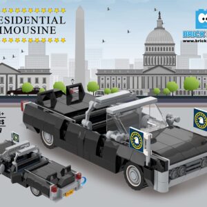 Brick Loot Presidential Limousine Limo Toy Building Blocks Set, 292 Pieces, Car Toys Limousine Toy Car Model Kit 100% Compatible with Lego and Other Major Brick Brands, for Adults & Kids Age 6+