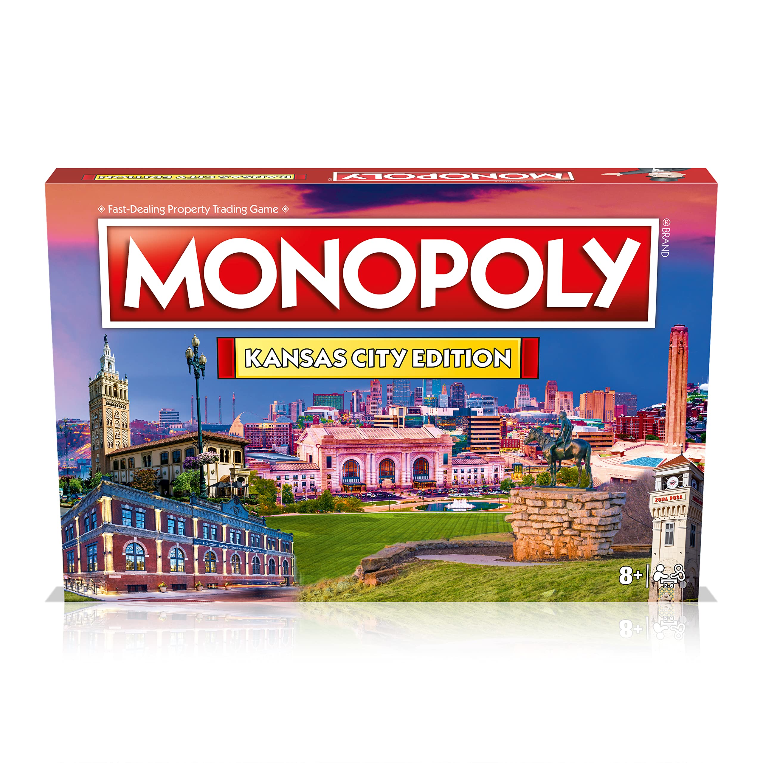 MONOPOLY Board Game - Kansas City Edition: 2-6 Players Family Board Games for Kids and Adults, Board Games for Kids 8 and up, for Kids and Adults, Ideal for Game Night