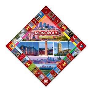 MONOPOLY Board Game - Kansas City Edition: 2-6 Players Family Board Games for Kids and Adults, Board Games for Kids 8 and up, for Kids and Adults, Ideal for Game Night