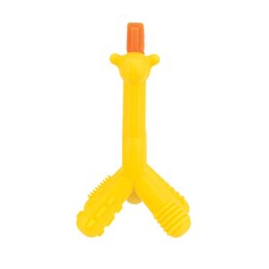 Nuby Silicone Geo Zoos Teether - Giraffe Teething Toy for Babies 3+ Months - Soothes and Massages Sore Gums