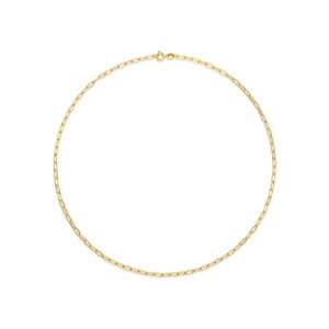 Amazon Essentials 14K Gold Plated Paperclip Chain Necklace 18" , Yellow Gold