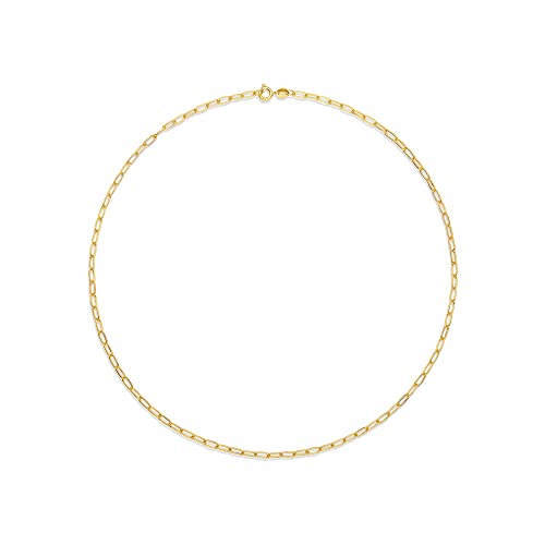 Amazon Essentials 14K Gold Plated Paperclip Chain Necklace 18" , Yellow Gold